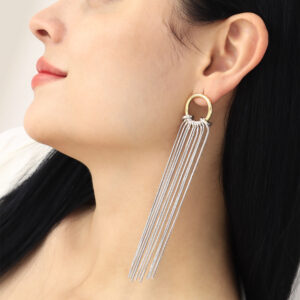 ARETE TOPO  EN BAÑO DE ORO