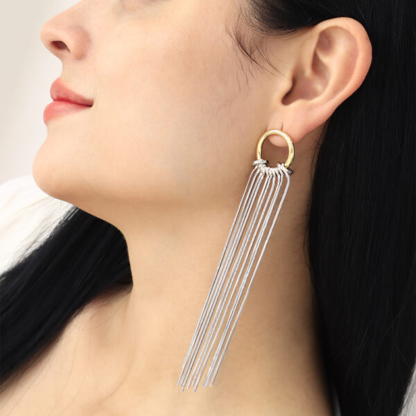 ARETE TOPO  EN BAÑO DE ORO