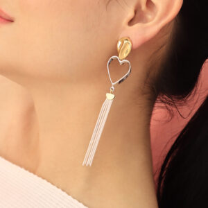 ARETE TOPO  EN BAÑO DE ORO