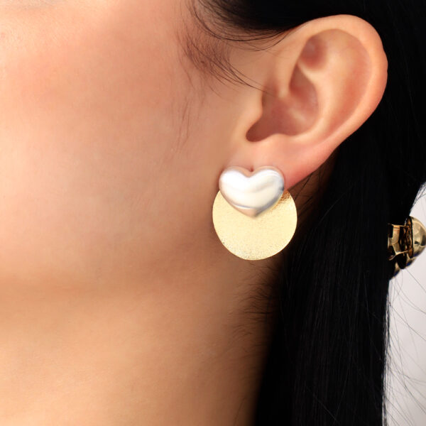 ARETE TOPO  EN BAÑO DE ORO