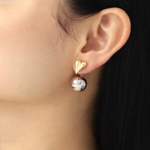 ARETE TOPO  EN BAÑO DE ORO