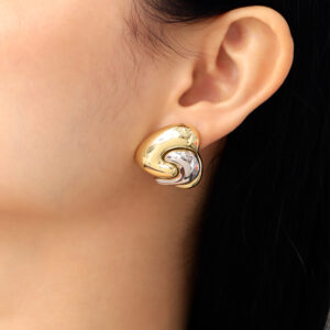 ARETE TOPO  EN BAÑO DE ORO