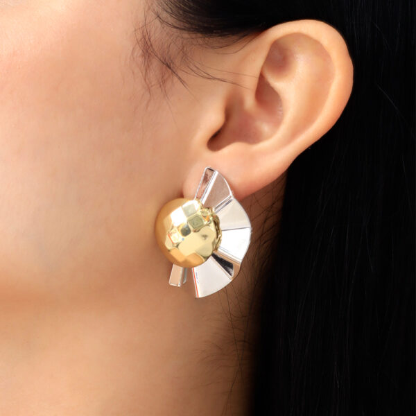 ARETE TOPO  EN BAÑO DE ORO
