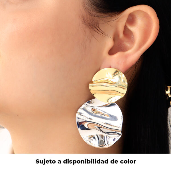 ARETE TOPO  EN BAÑO DE ORO
