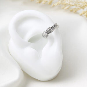 EARCUFF C/ PIEDRAS EN BAÑO DE RODINADO