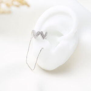 EARCUFF C/ PIEDRAS EN BAÑO DE RODINADO