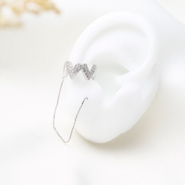 EARCUFF C/ PIEDRAS EN BAÑO DE RODINADO