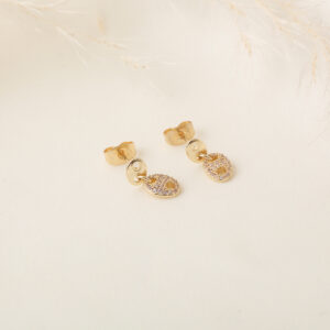 TOPO  PIEDRAS EN BAÑO DE ORO