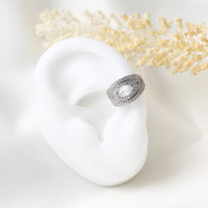 EARCUFF C/ PIEDRAS EN BAÑO DE RODINADO