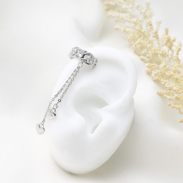 EARCUFF C/ PIEDRAS EN BAÑO DE RODINADO