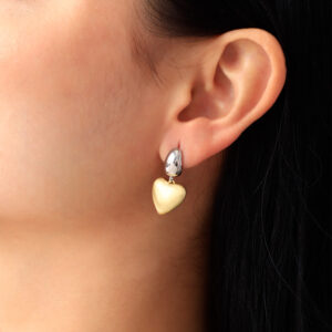 ARETE TOPO  EN BAÑO DE ORO