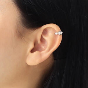 EARCUFF  PIEDRAS EN BAÑO DE RODINADO