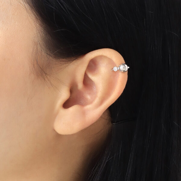EARCUFF  PIEDRAS EN BAÑO DE RODINADO