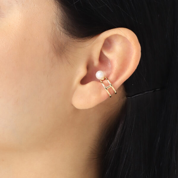 EARCUFF FLEXIBLE EN BAÑO DE ORO