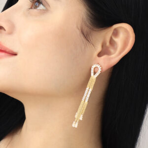ARETE TOPO  EN BAÑO DE ORO