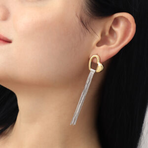 ARETE TOPO  EN BAÑO DE ORO