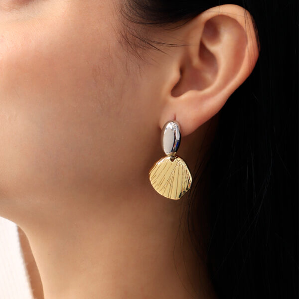 ARETE TOPO  EN BAÑO DE ORO