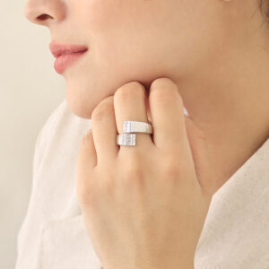 ANILLO  C/ PIEDRAS EN BAÑO DE RODINADO