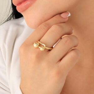 ANILLO . MISERICORDIA EN BAÑO DE ORO