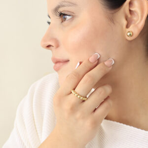 ANILLO . MISERICORDIA EN BAÑO DE ORO