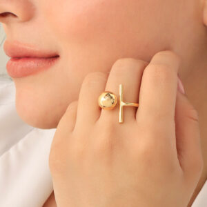 ANILLO . MISERICORDIA EN BAÑO DE ORO