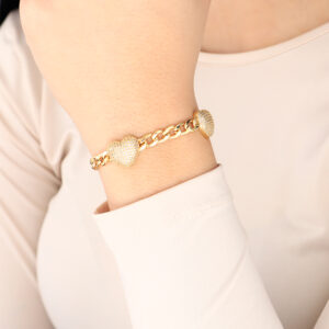 PULSERA . FIGURAS EN BAÑO DE ORO