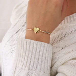 PULSERA .  DIJES Y PIEDRAS EN BAÑO DE ORO