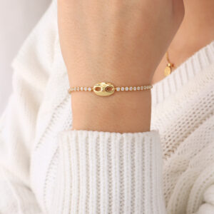 PULSERA . FIGURAS EN BAÑO DE ORO