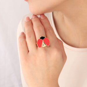ANILLO . GUADALUPE PIEDRAS EN BAÑO DE ORO
