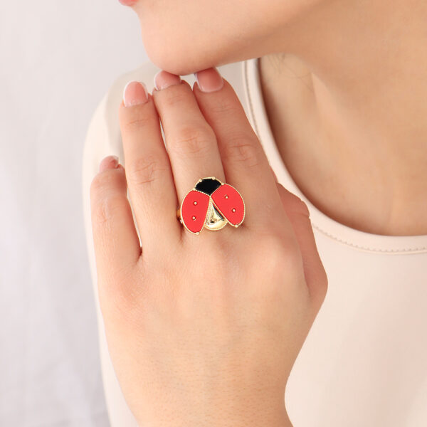 ANILLO . GUADALUPE PIEDRAS EN BAÑO DE ORO
