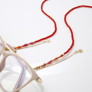 CADENA . GAFAS EN BAÑO DE ORO ENSAMBLADO