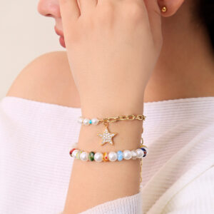 PULSERA . BOLA/D N.9 EN BAÑO DE ORO ENSAMBLADO