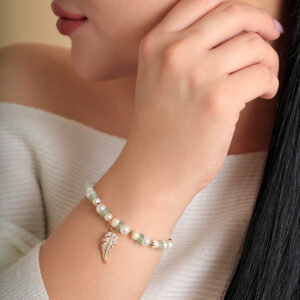 PULSERA . PERLAS EN BAÑO DE ORO ENSAMBLADO