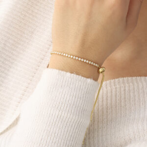 PULSERA . C/ PIEDRAS EN BAÑO DE ORO