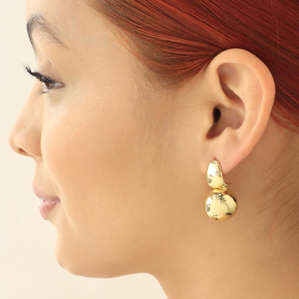 ARETE TOPO DORADO EN BAÑO DE ORO