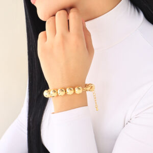 PULSERA . BALIN EN BAÑO DE ORO