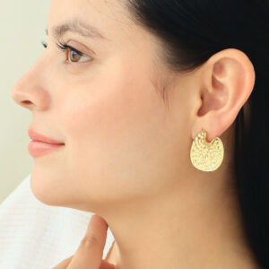 ARETE TOPO DORADO EN BAÑO DE ORO