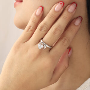 ANILLO  C/ PIEDRAS EN BAÑO DE RODINADO