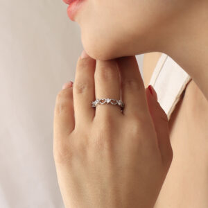 ANILLO  C/ PIEDRAS EN BAÑO DE RODINADO