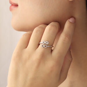 ANILLO  C/ PIEDRAS EN BAÑO DE RODINADO