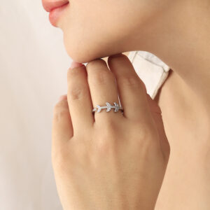 ANILLO  C/ PIEDRAS EN BAÑO DE RODINADO