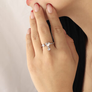 ANILLO .  PIEDRAS EN BAÑO DE RODINADO