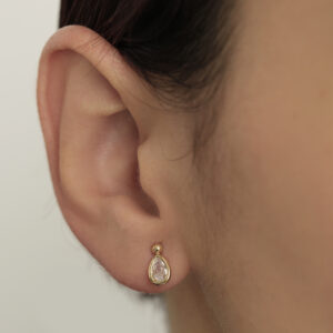 TOPO  CIRCON EN ORO LAMINADO