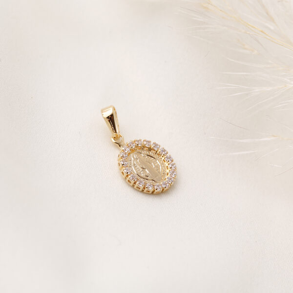 DIJE . 9X6 CRY AB BEAD EN ORO LAMINADO