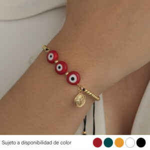 PULSERA . IMAGENES RELIGIOSAS EN BAÑO DE ORO ENSAMBLADO