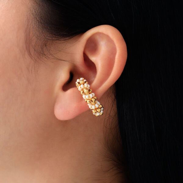 EARCUFF  PIEDRAS EN BAÑO DE ORO ENSAMBLADO