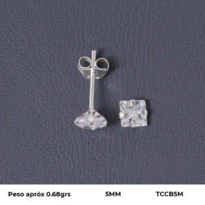 TOPO CIRCON EN PLATA LEY 925