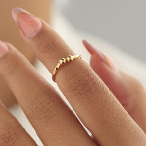 ANILLO .  CIRCON EN BRONCE