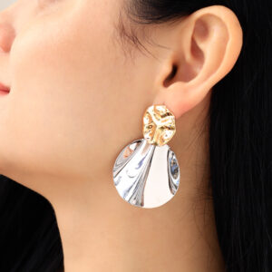 ARETE TOPO  EN BAÑO DE ORO