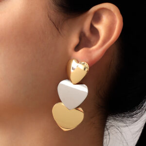 ARETE TOPO  EN BAÑO DE ORO